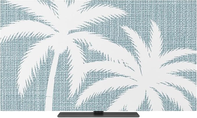 Summer Coastal Palm Tree Silhouette Indoor TV Cover, Elastic TV Screen - Image 2