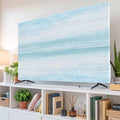 Modern Summer Light Blue Indoor TV Cover, Elastic TV Screen Protector Pastoral by Unknown
