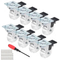 2 Inch Caster Wheels Set of 8, Crystal Swivel Casters by HOJLKLD