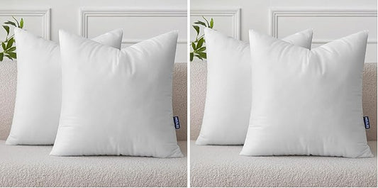 MIULEE Set of 2 Throw Pillow Inserts 20x20 Inches, Nowoven Decorative Pillow Inserts for Living Room (Pack of 2)