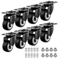 2" Casters Set of 8 Heavy-Duty Industrial Caster Wheels Without Brake PU Wheels by GcFoir