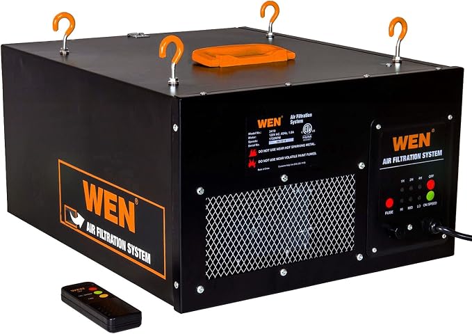 WEN 3410 3-Speed Remote-Controlled Air Filtration System & 90243-026-2 1-Micron - Image 2