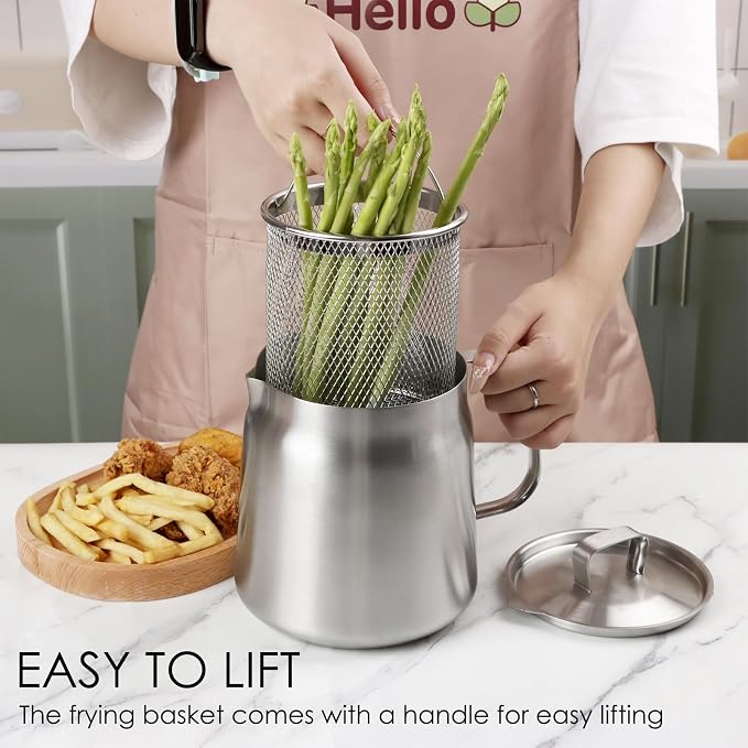 50oz 304 Stainless Steel Oil Filter Pot, Heavy Duty Bacon Grease Container & - Image 2