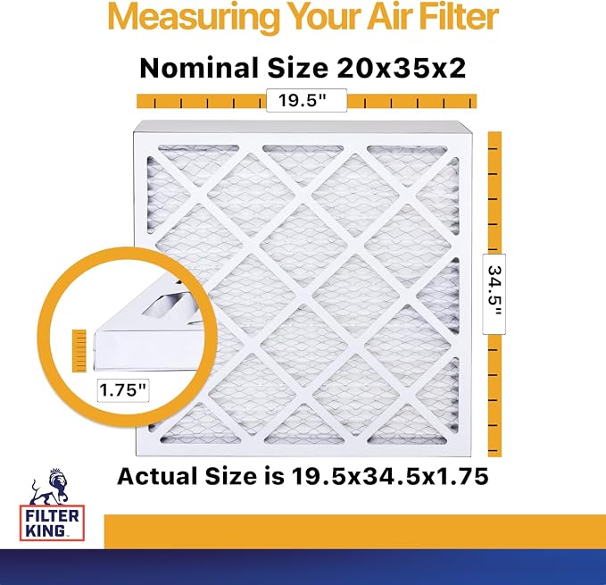 Filter King 20x35x2 Air Filter | 4-PACK | MERV 13 HVAC Pleated A/C Furnace - Image 2