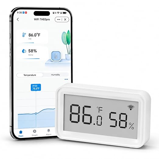 WiFi Temperature Humidity Sensor, Smart Thermometer Hygrometer by GaoducashforSmartLife