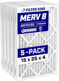 Filter King 15x25x4 Air Filter Dust & Allergy Control AC Furnace Filters by FilterKing