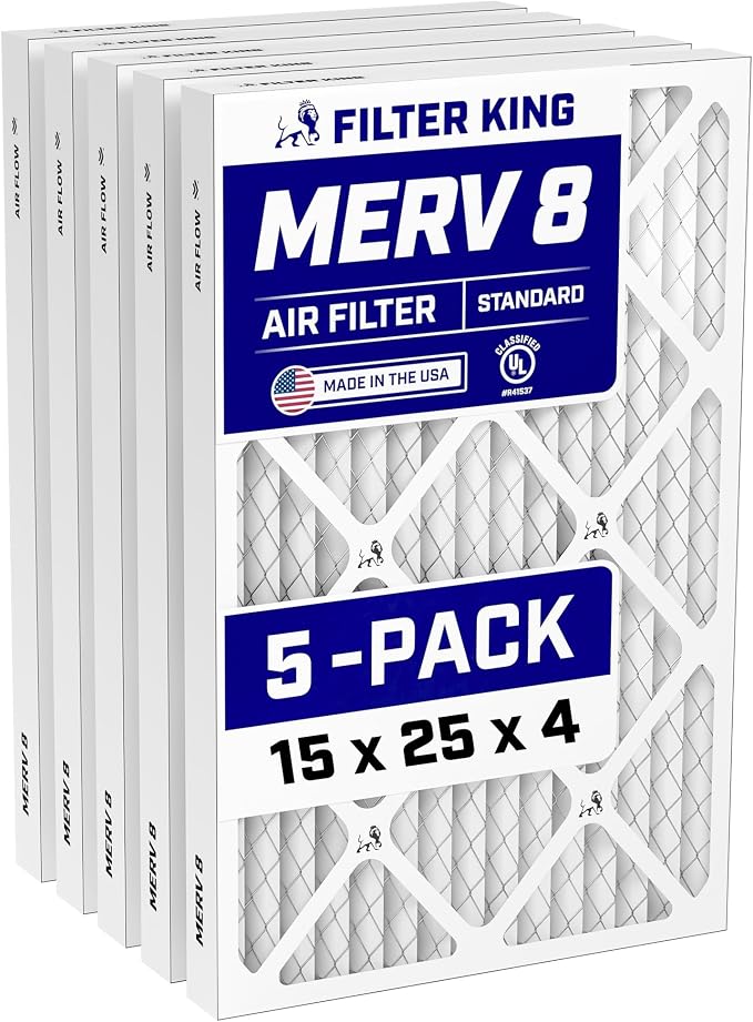 Filter King 15x25x4 Air Filter Dust & Allergy Control AC Furnace Filters by FilterKing