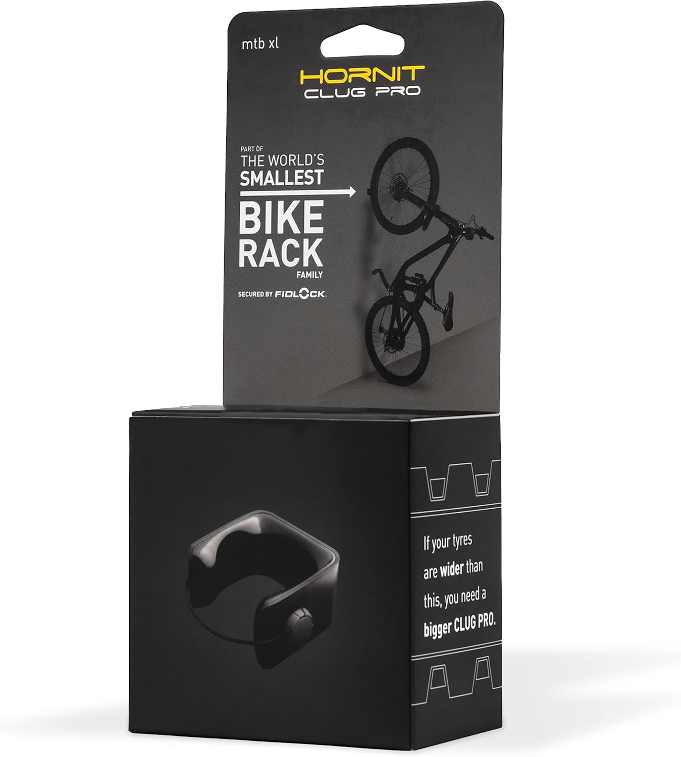 Hornit CLUG PRO | Wall Mounted Bike Rack | Secured by FIDLOCK | 5 Sizes | Easy to Install