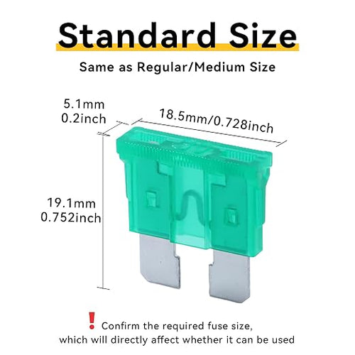 100 Pack Auto Fuses 30 AMP ATC/ATO Standard Regular Fuse Blade 30A Car Truck - Image 2