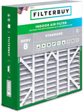 Filterbuy 20x25x6 Air Filter MERV 8 Essential Dust & Allergy Defense, Pleated by Filterbuy