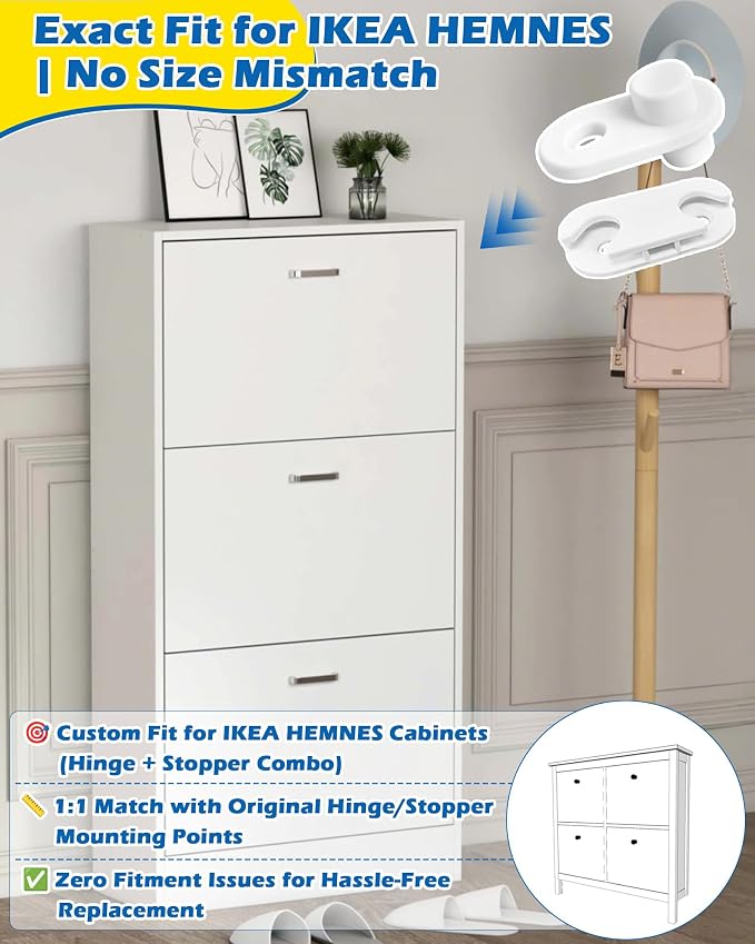 IWIWE 110364 Shoe Cabinet Hinge & 116713 Shoe Cabinet Stopper Compatible - Image 4
