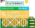 Filterbuy 14x14x2 Air Filter MERV 11 Superior Pet & Allergy Defense, by Filterbuy