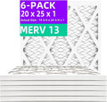 20x25x1 MERV 13 Pleated Air Filter MPR 1900 & FPR 10, Furnace Air Filters by Qingzhug