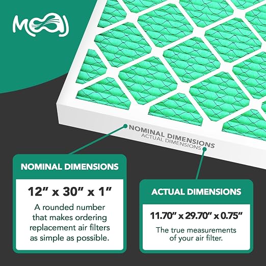 12x30x1 Air Filter | MERV 13 | MOAJ Elite Bacterial & Viral Defense | BASED IN - Image 2