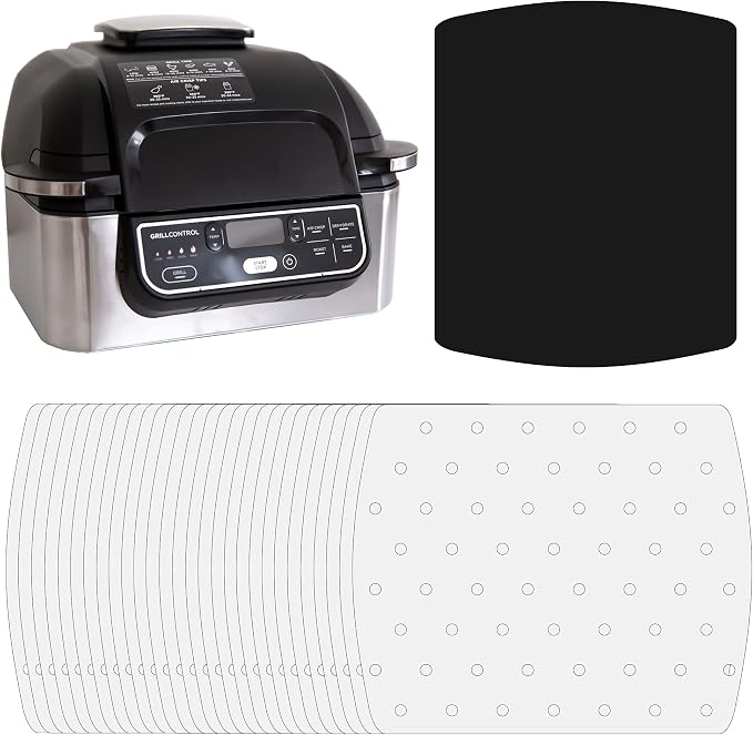 Air Fryer Parchment Paper For Ninja Foodi Grill 5-in-1 AG301, 4qt Ninja Foodi by INFRAOVENS