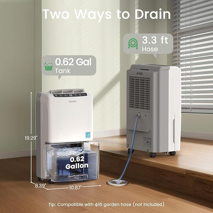Waykar 2, 000 Sq. Ft. 34 Pints 2025 Most Efficient Energy Star Dehumidifier - Image 4