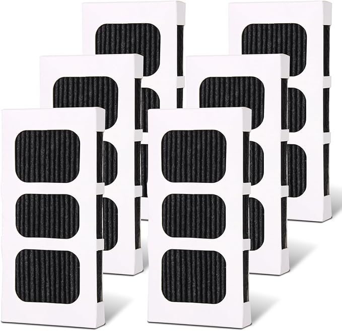 6 Pack Refrigerator Air Filter Replacement, Activated Carbon Strong Adsorption by Unknown