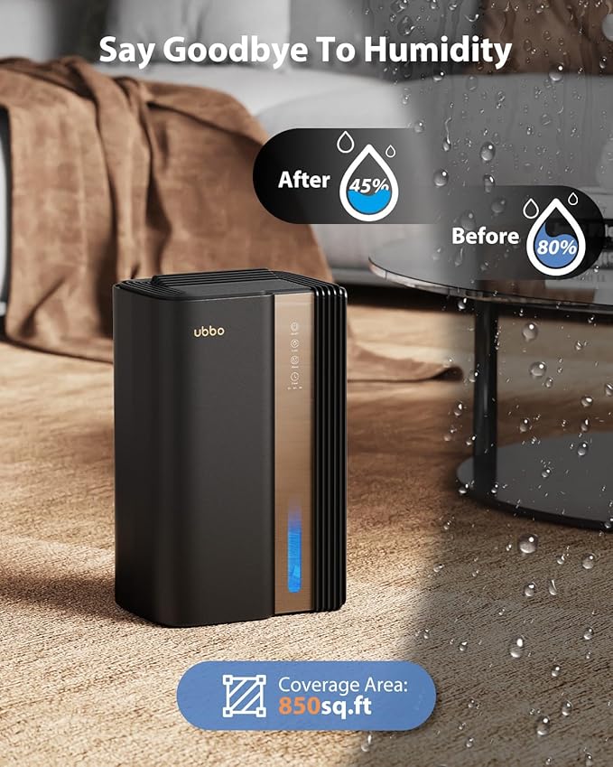 UBBO 95oz Dehumidifiers for Home, 1000 Sq.Ft Dehumidifier - Image 2