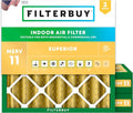 Filterbuy 24x24x4 Air Filter MERV 11 Superior Pet & Allergy Defense, by Filterbuy