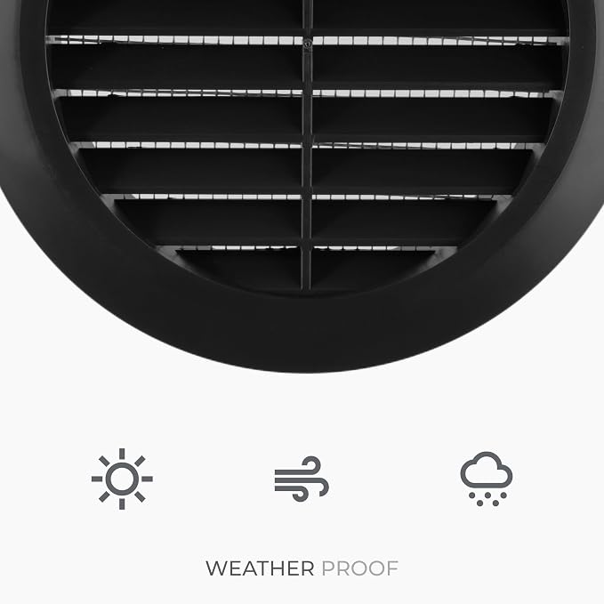 4" Inch Black Round Air Vent Cover - Image 6