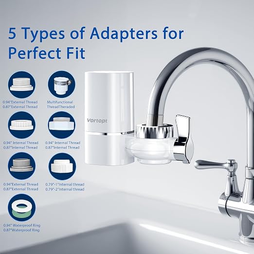 Vortopt Advanced Sink Faucet Filter, NSF Certified Faucet Installation System - Image 5