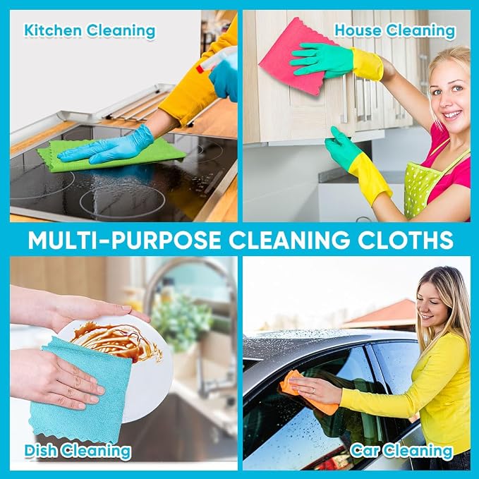Orighty Microfiber Cleaning Cloth, 24 Pack Highly Absorbent Cleaning Rags - Image 6