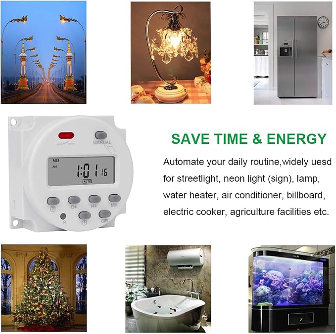 CN101A 12V Timer Switch 7 Days Weekly Programmable Digital Time Relay DC/AC - Image 2