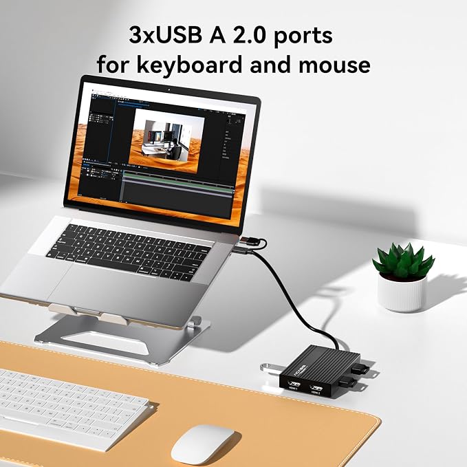ACASIS USB C to Dual HDMI DisplayLink Adapter, 2 HDMI & 3 USB-A Ports, 100W PD - Image 7