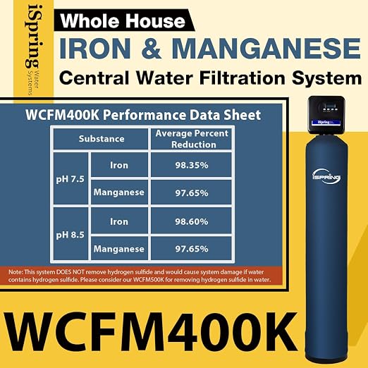 iSpring WCFM400K Whole House Iron and Manganese Water Filter System, Digital - Image 3