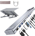 M92 Laptop Docking Station Stand, 11 in 1 USB C Hub HDMI 4K@60Hz, 3.5mm Audio by Umaniy