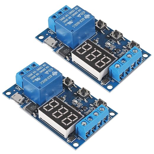 2pcs DC 6-30V Timer Relay Programmable Time Delay Relay Module Cycle Timer by Coliao