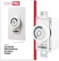 UltraPro 24-Hour Indoor Mechanical In-Wall Timer, 30 Minute Interval, Neutral by UltraPro