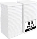 AIDEA Microfiber Cleaning Cloth White 50PK, Cleaning Rags, Microfiber Towels by AIDEAHOME
