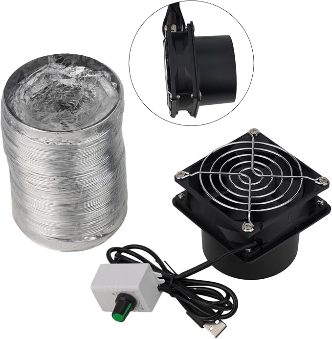 Smoke Absorber Fume Extractor Fan USB Adjustable Solder Pipe Duct Exhuast Fan - Image 7