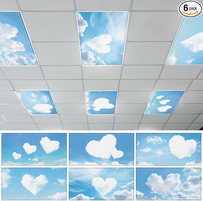 Wiooffen 6 Pcs Fluorescent Light Covers by Wiooffen