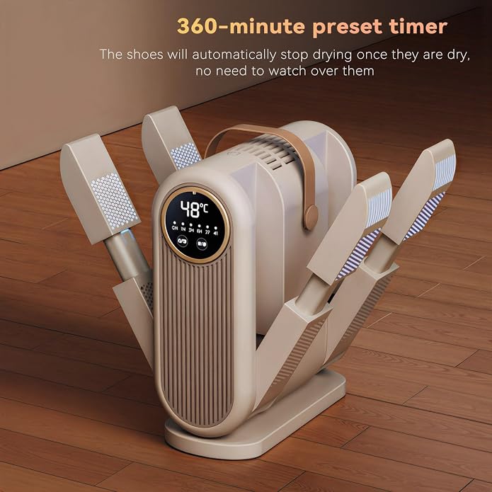 EXELIQ Shoe Dryer with Deodorizer and Warmer Quiet Portable Design - Image 2