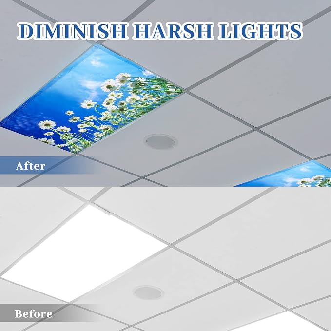 Hortsun 4 Pack 4 x 2 Feet Fluorescent Light Covers, Magnetic Light Filters - Image 3