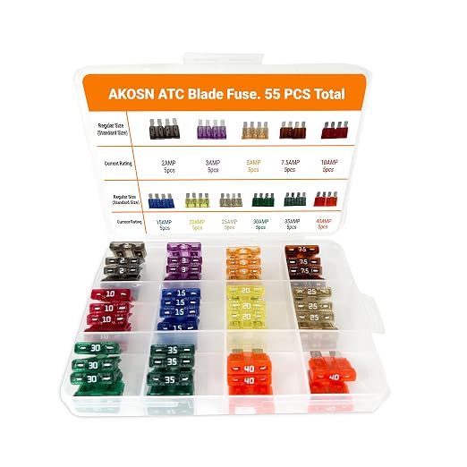 Standard ATO ATC Car Fuse Assortment Kit, 55 Pieces, RV Marin Automotive Blade by A-King-Of-Simple-Life