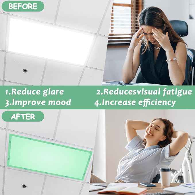 Wiooffen 4 Pcs Fluorescent Light Covers - Image 3