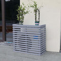 Wood Air Conditioner Fence Screen by Unknown