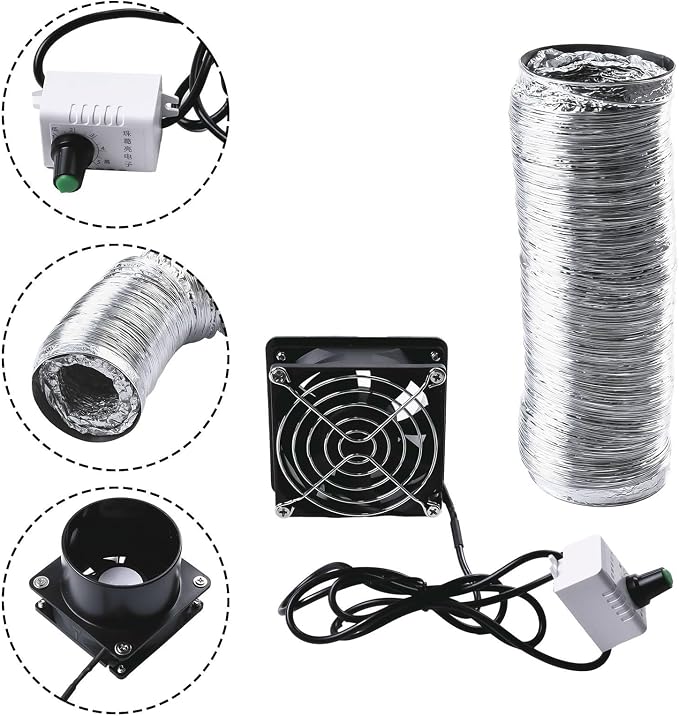 Smoke Absorber Fume Extractor Fan USB Adjustable Solder Pipe Duct Exhuast Fan - Image 6