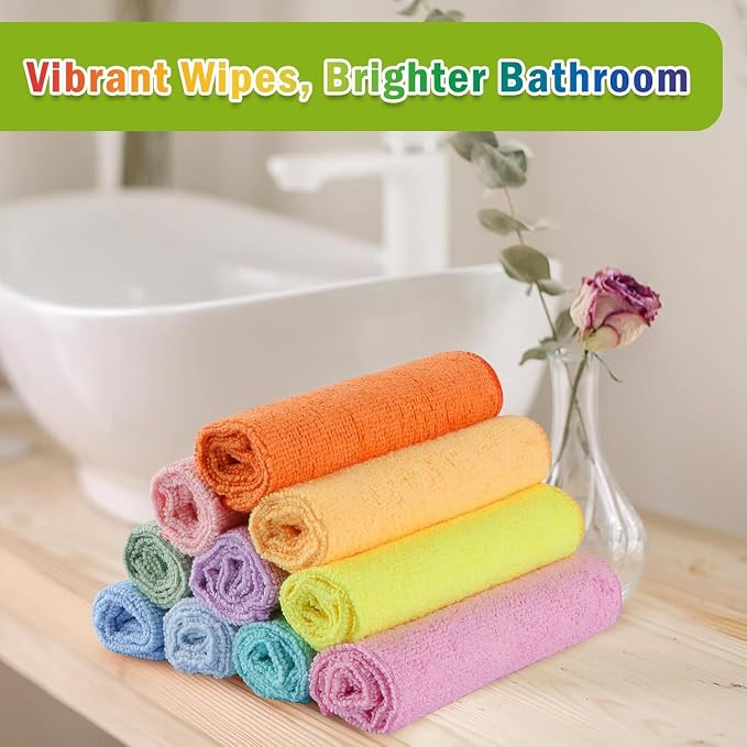 AIDEA Microfiber Cleaning Cloth, Lint-Free Vibrant Cleaning Rags, Microfiber - Image 8