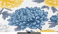 Pastoral White Blue Yellow Flower Indoor TV Cover, Elastic TV Screen Protector by Unknown