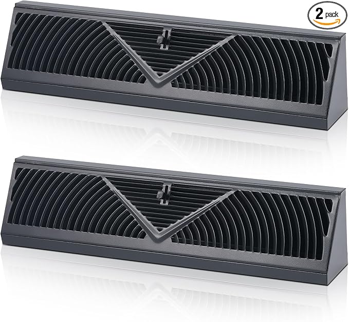 Yaocom 2 Pack Baseboard Register Vent 24 Inch Duct Opening Size Vent Covers by Yaocom