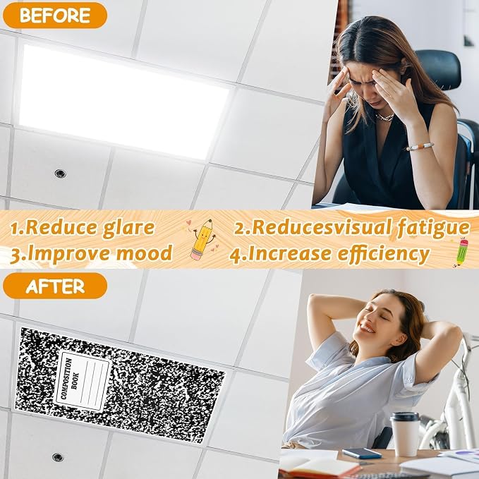 Wiooffen 6 Pcs Fluorescent Light Covers - Image 3
