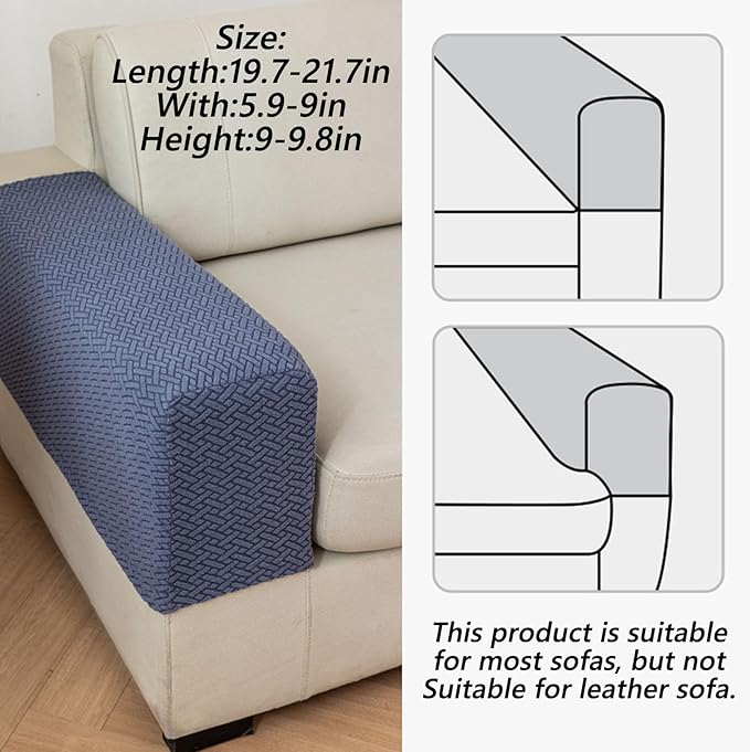 Soothing Home Sofa Covers, Sofa Hero Covers, Wear-Resistant Universal Couch Covers Washable Stretch Sectional Couch Cushion Covers (Pink,Arm Rest Covers 2pcs)