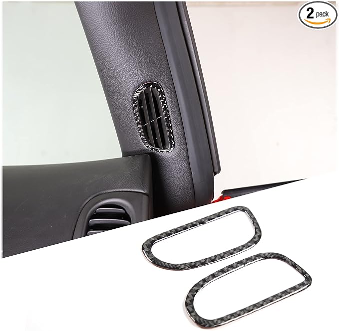 PIUGILH Carbon Fiber A-Pillar Air Vent Outlet Frame Panel Cover Trim Interior by PIUGILH