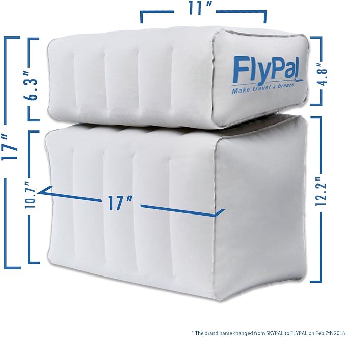 Flypal Inflatable Foot Rest Pillow, Kids Airplane Bed | Adjustable Height Leg - Image 7