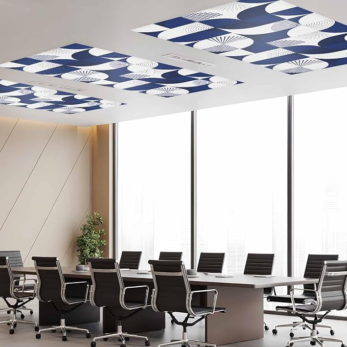 4 Pack Dark Blue Circular Fluorescent Light Covers - Image 4