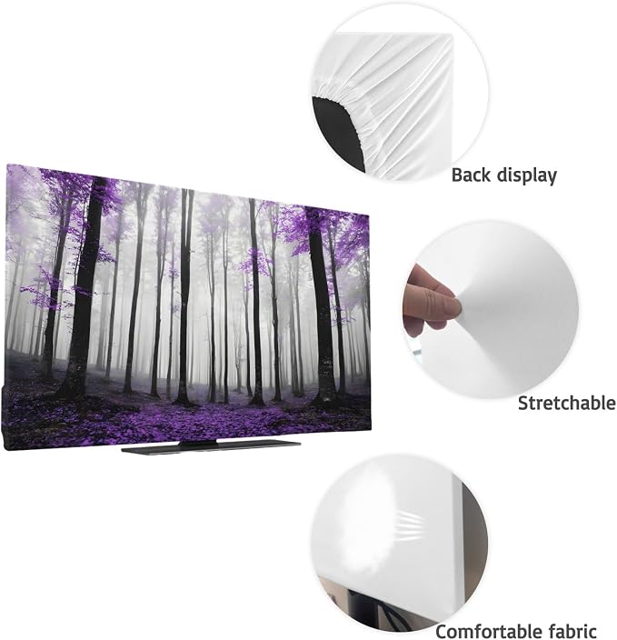 Autumn Thanksgiving Maple Trees Indoor TV Cover, Elastic TV Screen Protector - Image 7